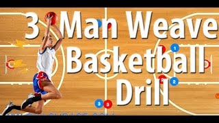 3 Man Weave Basketball Warmup Drill  Basketball Drills for Youth [upl. by Hartill]