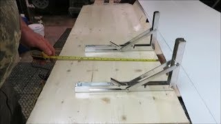 box trailer camper build part 20 shower surround amp folding table [upl. by Bjork]