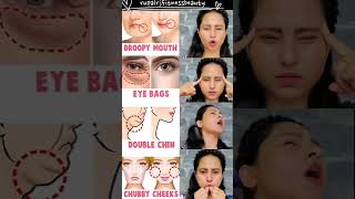 🤯♨️ cheeks lift eyebags removal double chin antiaging ♨️😲 try it shorts ytshorts [upl. by Eicak]