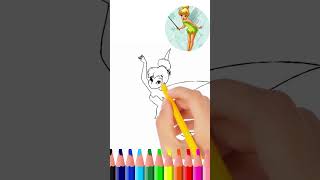 how to draw tinkerbell drawing step by step [upl. by Haisa]