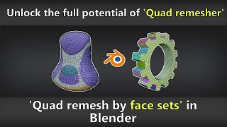 🚀 Unlock the Full Power of Quad Remesher 🌟  How to remesh by face sets  polygroups in Blender 40 [upl. by Aenyl474]