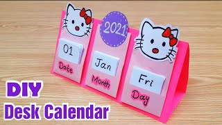 How to make New Year 2021 Desk Calendar  DIY Calendar  Handmade Desk Calendar  New Year Crafts [upl. by Anelac]