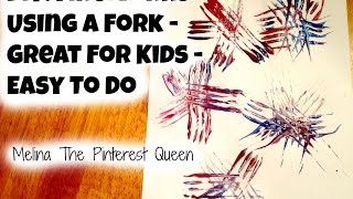 DIY Fireworks Using A Fork  Easy Craft For Kids [upl. by Ahsial]