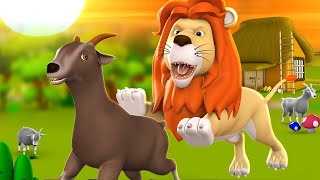 Sher aur Samajhdar Bakri 3D Animated Hindi Moral Stories for Kids शेर और बकरी कहानी Lion Goat Tales [upl. by Marquez921]