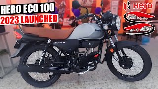 2023 Hero ECO 100 Launched in India💥😱Price  Mileage  Launch Date  Hero New ECO 100cc Bike [upl. by Lyrej]