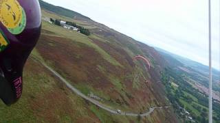 Hang gliding  Playing in the traffic at Long Mynd [upl. by Volding]