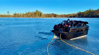 Ice Fishing a Backwoods Northern Wisconsin Lake [upl. by Ginsburg]