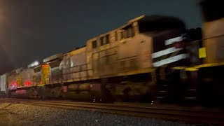 Nighttime railfanning in Kensett Ft KCS Grey Ghost meet and visitor onboard of Amtrak 22 [upl. by Teirrah69]