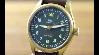 IWC Pilots Watch Spitfire Bronze 326802 IWC Watch Review [upl. by Lledroc]