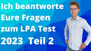 LPA Test Bayern 2023  Ich beantworte Eure Fragen  Teil 2  wwwbeamtentestvorbereitungde [upl. by Reni483]