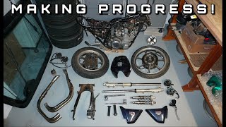 1980 KZ750 LTD Café Racer Build Part 7 Complete Teardown [upl. by Atsillac]