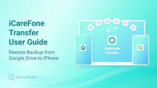 iCareFone WhatsApp transfer  Restore WhatsApp Backup from Google Drive to iPhone [upl. by Deryl]