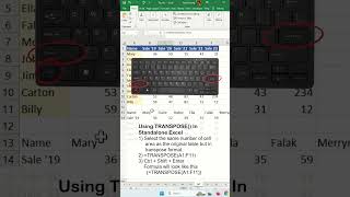 How to correct a VALUE error in the TRANSPOSE function  Excel Tips and Tricks [upl. by Burn498]