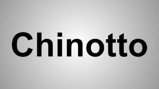 How To Pronounce Chinotto [upl. by Nilat]