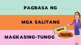 Mga Salitang MagkasingTunog [upl. by Marlowe]