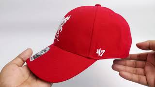 47 BRAND CAP MVP LIVERPOOL FC FOOTBALL CLUB RED [upl. by Atteynod545]