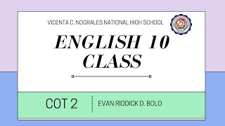 ENGLISH 10 QUARTER 1 MODULE 3 Plot Setting and Characterization Sample Demo with COT Indicators [upl. by Malva341]