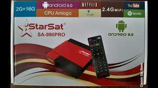 STARSAT SA990 PRO l Android Box OS 11 Supported l Review  Unboxing l English [upl. by Dredi736]