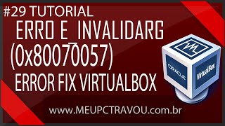 29 Tutorial  Error E invalidarg 0x80070057 Error Fix [upl. by Elleneg]