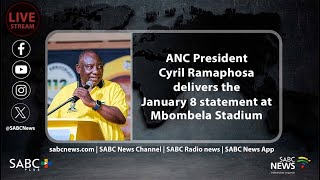 ANC President Cyril Ramaphosa delivers the January 8th statement at Mbombela Stadium [upl. by Rramal]