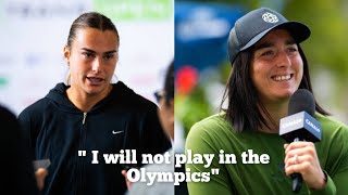 Aryna Sabalenka amp Ons Jabeur say they will not play at the Paris Olympics  Interview June 2024 [upl. by Norga]