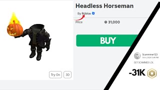 NEW ROBLOX HEADLESS SCAM [upl. by Daniell]