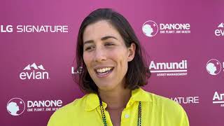 Tennis Star Garbine Muguruza Sunday Flash Interview Spanish 2022 Amundi Evian Championship [upl. by Leirza]