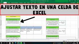 ✅ AJUSTAR TEXTO EN UNA CELDA DE EXCEL  JUSTIFICAR TEXTO [upl. by Eenaffit]