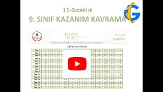 Sıcaklık 9 Sınıf coğrafya kazanım kavrama test çözümü [upl. by Northrop]