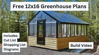 Free Greenhouse Plans Build Video [upl. by Phiona]