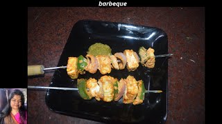 Barbeque at home  paneer barbecue food cooking barbecue paneerrecipe [upl. by Yliab]