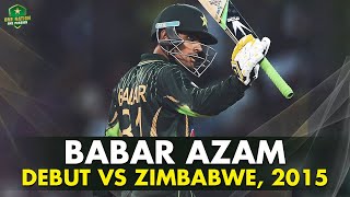 Babar Azam Shines on Debut 54 Runs vs Zimbabwe  3rd ODI 2015  PCB [upl. by Notlef]