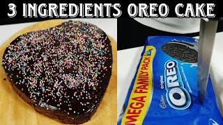 3 Ingredients Oreo cake  Oreo Chocolate Cake  Oreo Cake without oven [upl. by Marrin]