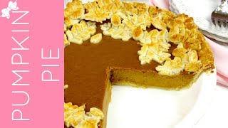 How To Make THE BEST Pumpkin Pie with Pie Crust Leaves  Lindsay Ann Bakes [upl. by Derinna]