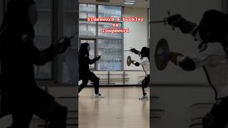 Sidesword amp bucker vs longsword フェンシング fencing historicalfencing [upl. by Ahsaret983]