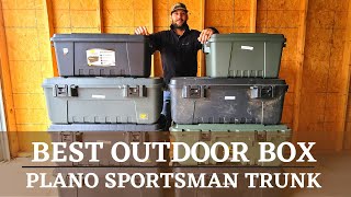 BEST STORAGE CONTAINER FOR OUTDOOR GEAR  PLANO SPORTSMAN TRUNK  HUNTING FISHING CAMPING [upl. by Zurc]