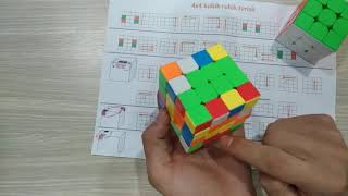 4x4 kubik rubik terish eng oson usuli tayyor formulalari bilan [upl. by Auhel]