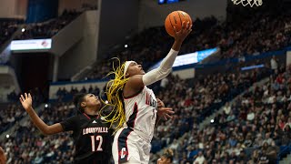 Aaliyah Edwards UConn womens basketball pregame Providence  1924 [upl. by Inaej]