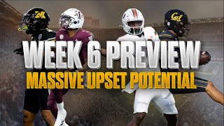 CFBKings Show Ep 25 Week 6 Preview  Major Upset Potential MichiganUW MiamiCal Picks  more [upl. by Miharbi]