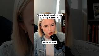 Should I withdraw from my 401k to pay off debt personalfinance debtfree [upl. by Tterb]