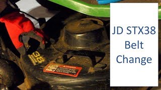 JD STX38 Belt Change [upl. by Pihc]