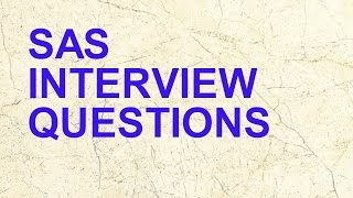 6 SAS Interview Questions in Analytics Interviews  Data Analytics [upl. by Refiffej528]