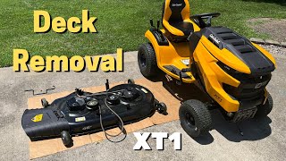 Cub Cadet XT1 Enduro  How to Remove Your Deck  Put it Back On [upl. by Retsila491]