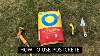 HOW TO USE POSTCRETE  WOODEN POST INSTALLATION  DECKING DIY [upl. by Odnaloy]