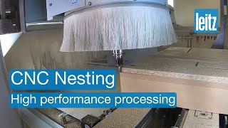 CNC Nesting processing  high productivity and quality with Leitz tools cnc woodworking tools [upl. by Doowyah]