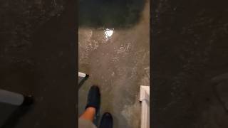 Flood Water Pours into home and how the kids react flooding shortsyoutube [upl. by Neahs853]