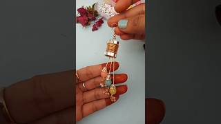 🌈Diy Golden Wire Long Earrings earrings earingcraft diy shortsfeed [upl. by Anirod]