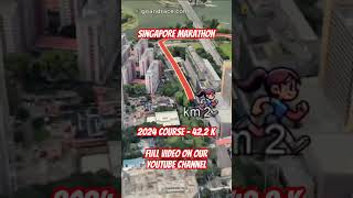 Singapore Marathon 2024 fly over the marathon course Video of the race path [upl. by Saraann]