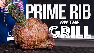 WE COOKED PRIME RIB OUTSIDE ON THE GRILL AND THERE ARE SIMPLY NO WORDS🤯  SAM THE COOKING GUY [upl. by Ardnu]