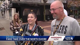 Pittsburgh fans take over North Shore for a busy sports weekend in the city [upl. by Windham835]